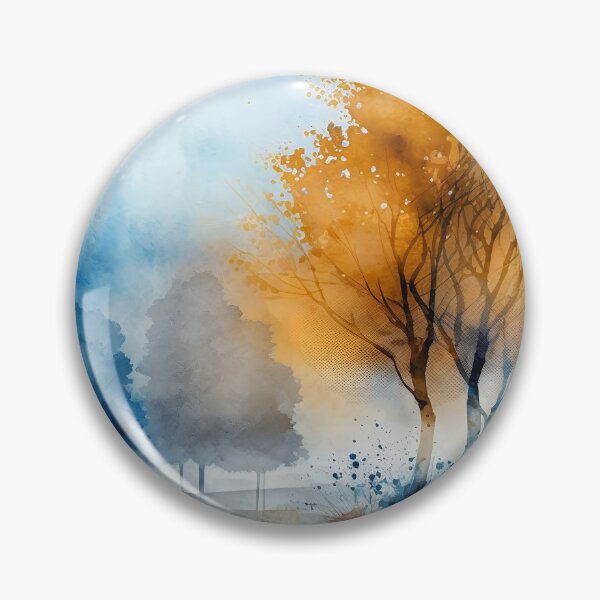 Item preview,  Colorful Autumn Landscape Watercolor designed and sold by Red Witch Art.