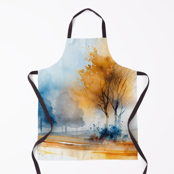 Item preview, Colorful Autumn Landscape Watercolor designed and sold by Red Witch Art.