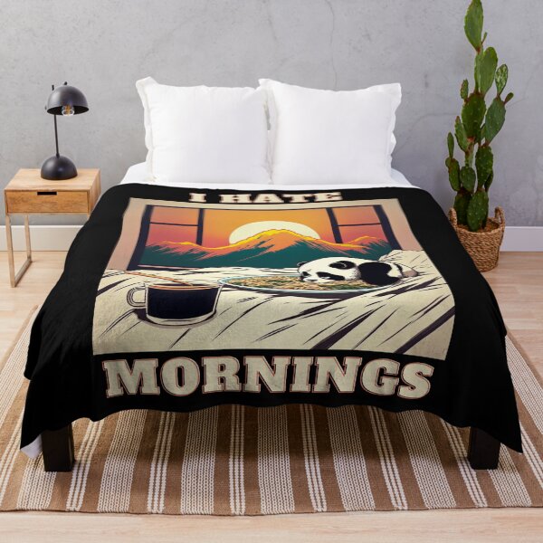 Item preview, New Panda-I Hate Mornings designed and sold by letsgetinspired.
