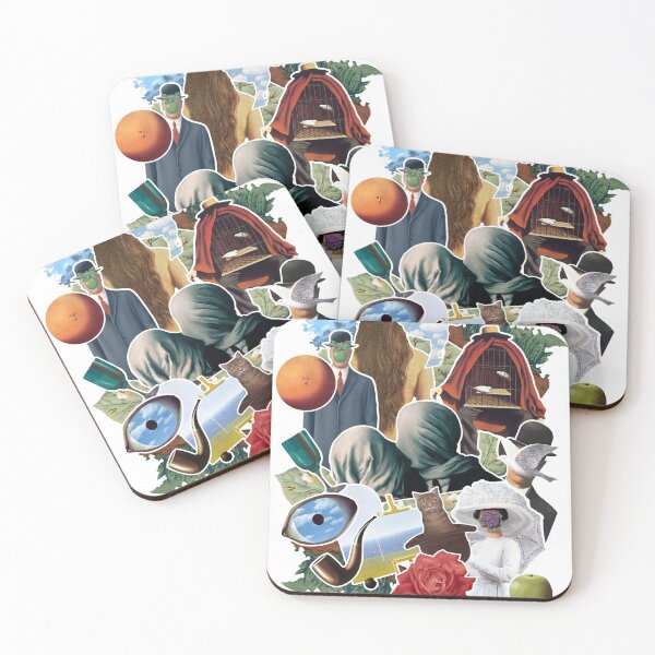 Item preview, Magritte Surrealist Art Sticker Collage designed and sold by C·REBRAL Labs.