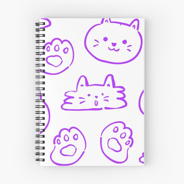 Item preview, CUTE CAT (BRIGHT PURPLE ON WHITE BACKGROUND) designed and sold by Top10Designs.