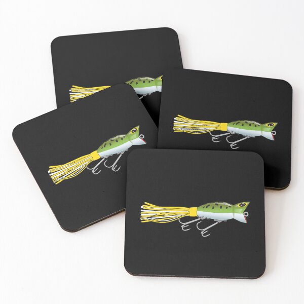 Item preview, Fishing Lure Hula Popper Leapard Frog Yellow/White Skirt Sticker designed and sold by BlueSkyTheory.