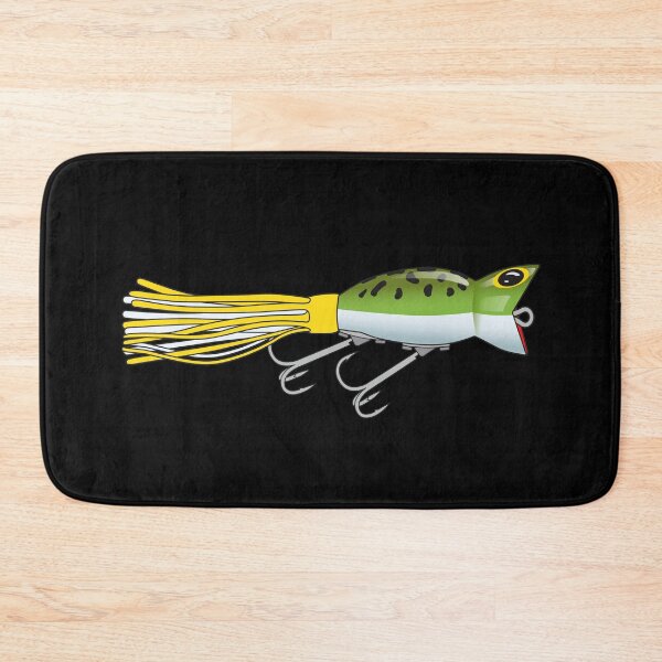 Item preview, Fishing Lure Hula Popper Leapard Frog Yellow/White Skirt Sticker designed and sold by BlueSkyTheory.