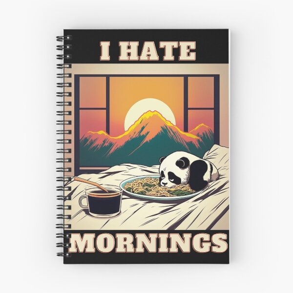 Item preview, New Panda-I Hate Mornings designed and sold by letsgetinspired.