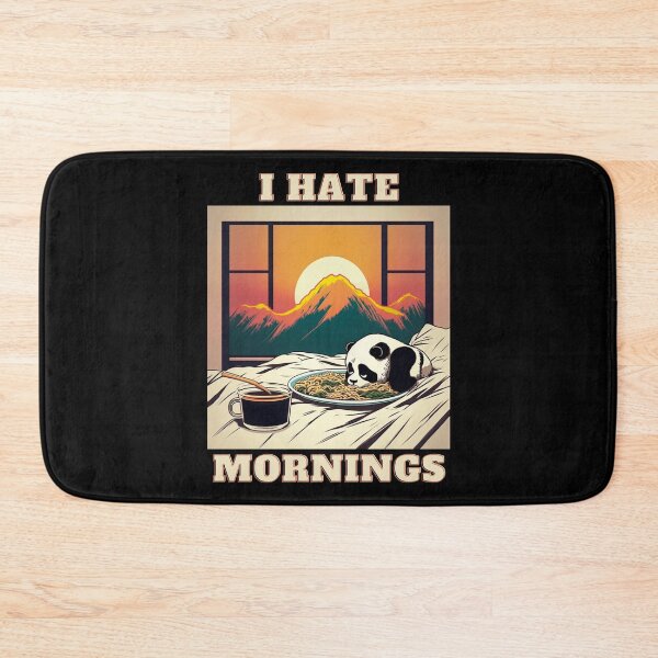 Item preview, New Panda-I Hate Mornings designed and sold by letsgetinspired.