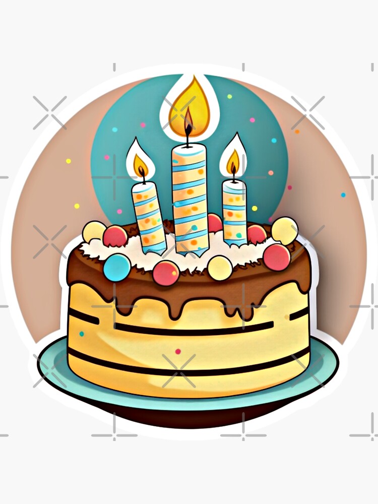 tarta de cumpleaños en llamas clipart