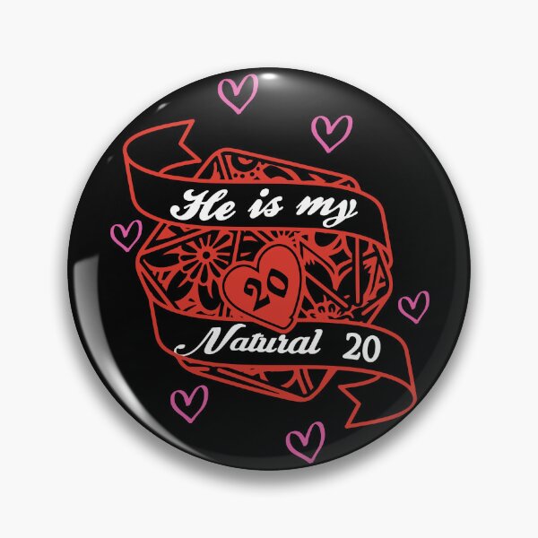 Item preview, D&D Valentine He is My Natural 20 designed and sold by sunburstrpg.
