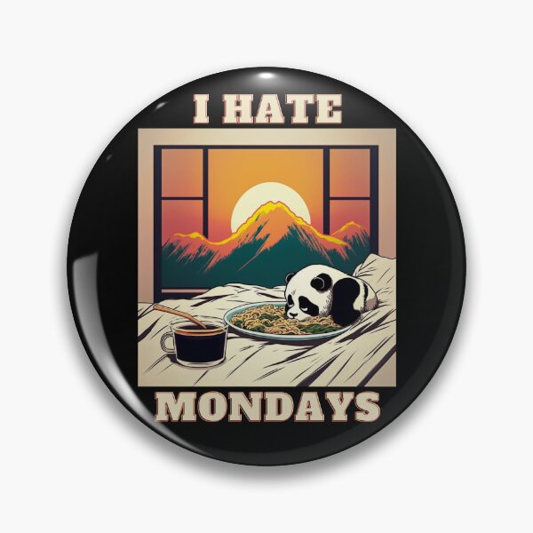 Item preview, New Panda-I Hate Mondays  designed and sold by letsgetinspired.
