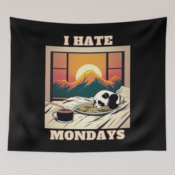 Item preview, New Panda-I Hate Mondays  designed and sold by letsgetinspired.