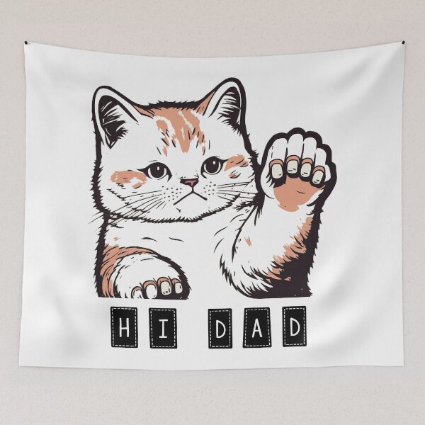 Item preview, Hi Dad | "Dad and Cat Claws: A Love Story" designed and sold by DArtfulStudio.