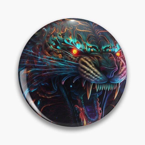 Artikelvorschau, Kopf des Neon-Tigers entworfen und verkauft von YourCallDesign.