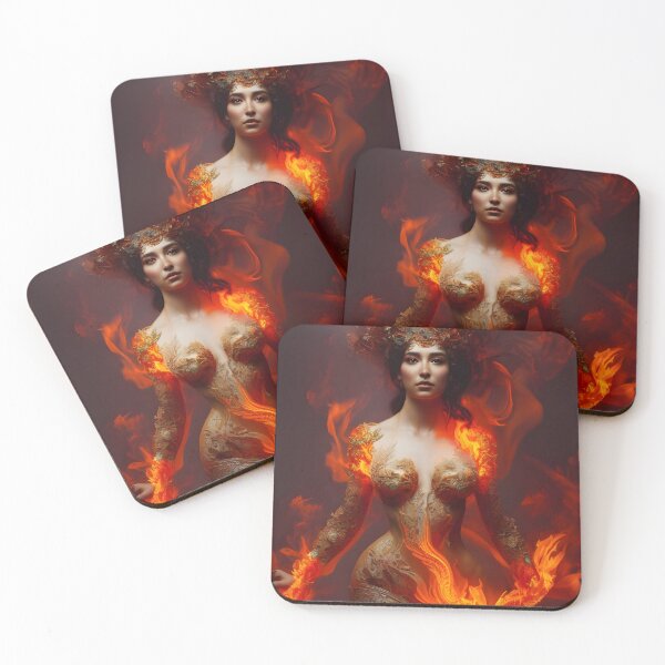 Item preview, Hot fiery passionate woman comes out of the flames designed and sold by Olga Nagornaya.