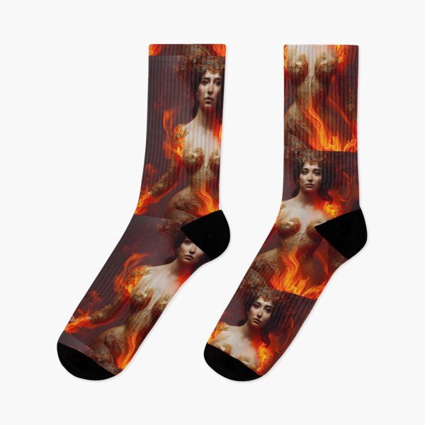 Item preview, Hot fiery passionate woman comes out of the flames designed and sold by Olga Nagornaya.
