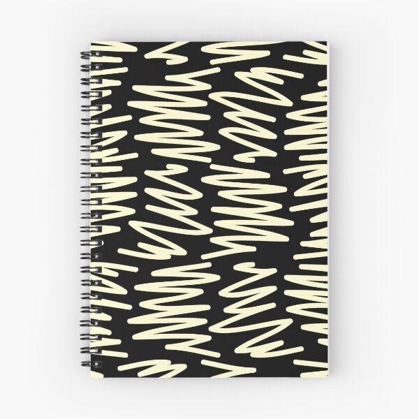 Item preview, SQUIGGLY LINES (CREAM ON BLACK BACKGROUND) designed and sold by Top10Designs.