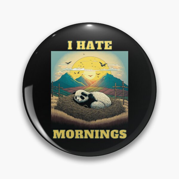 Item preview, New Panda-I Hate Mornings  designed and sold by letsgetinspired.