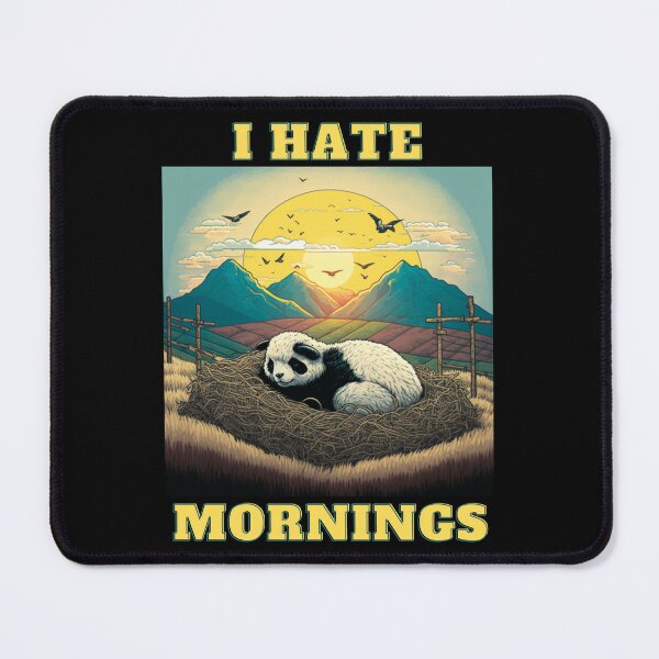 Item preview, New Panda-I Hate Mornings designed and sold by letsgetinspired.