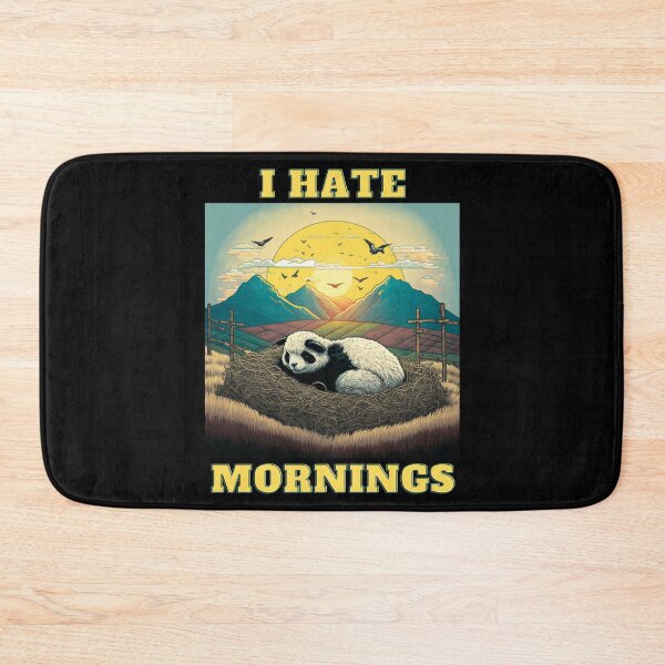 Item preview, New Panda-I Hate Mornings  designed and sold by letsgetinspired.