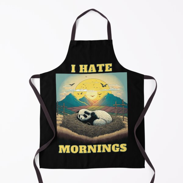 Item preview, New Panda-I Hate Mornings designed and sold by letsgetinspired.