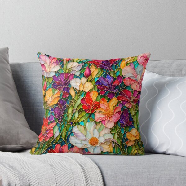 Item preview, Stained Glass Flower Garden designed and sold by Peggy Collins.