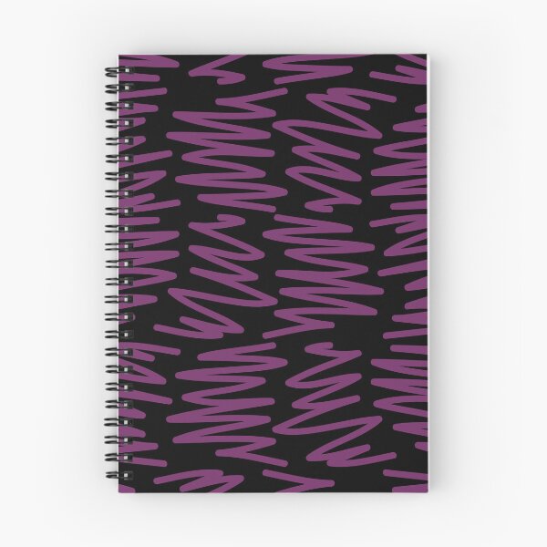 Item preview, SQUIGGLY LINES (DARK PURPLE ON BLACK BACKGROUND) designed and sold by Top10Designs.