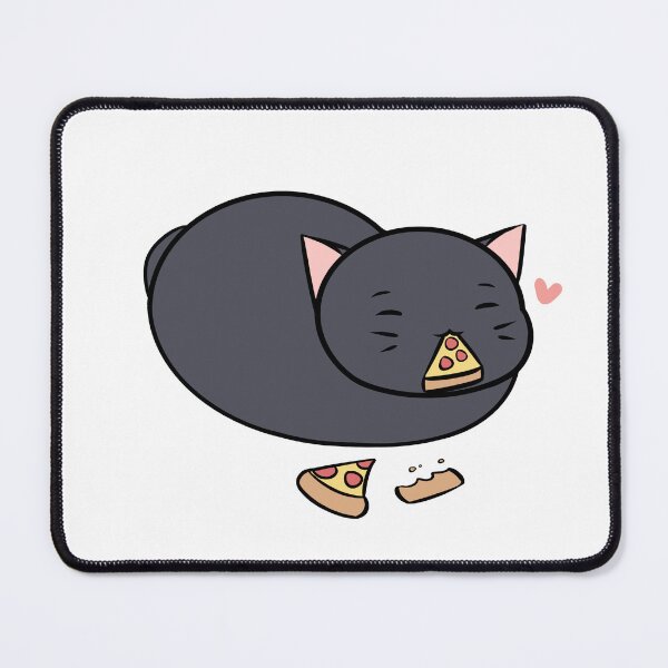 Item preview, Black Pizza Lover Kitten designed and sold by enjilime.