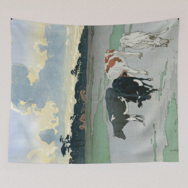 Item preview, Afternoon in the Pasture (Bokujo No Gogo) Hiroshi Yoshida designed and sold by Onodera.