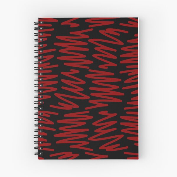 Item preview, SQUIGGLY LINES (DARK RED ON BLACK BACKGROUND) designed and sold by Top10Designs.