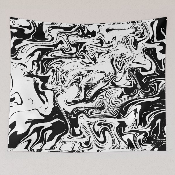 Item preview, Black and White Liquid Swirl designed and sold by AbundanceSeed.