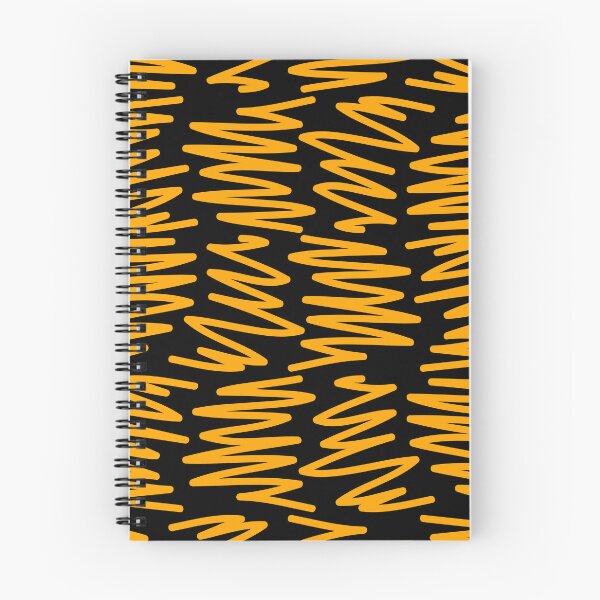 Item preview, SQUIGGLY LINES (ORANGE  ON BLACK BACKGROUND) designed and sold by Top10Designs.