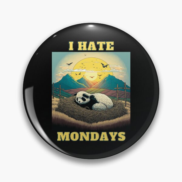 Item preview, New Panda-I Hate Mondays  designed and sold by letsgetinspired.