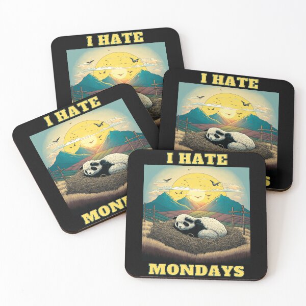 Item preview, New Panda-I Hate Mondays  designed and sold by letsgetinspired.