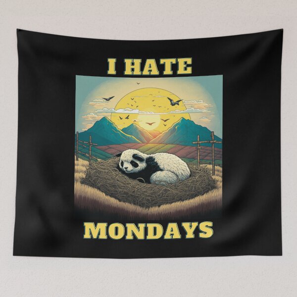 Item preview, New Panda-I Hate Mondays  designed and sold by letsgetinspired.