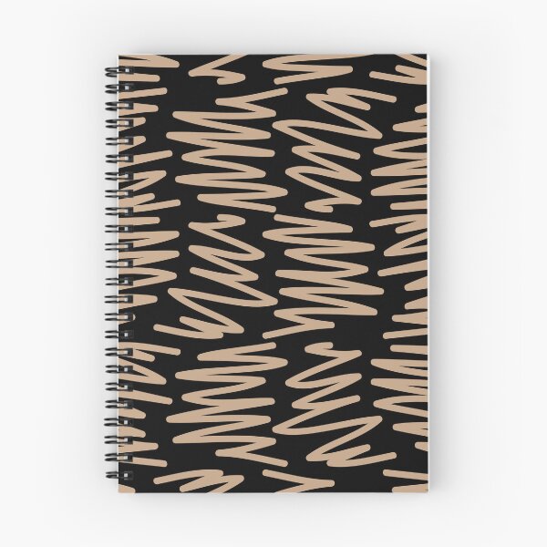 Item preview, SQUIGGLY LINES (LIGHT BROWN ON BLACK BACKGROUND) designed and sold by Top10Designs.