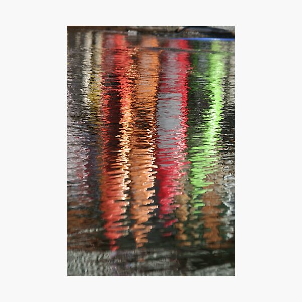 Canoes Reflected in Water Photographic Print
