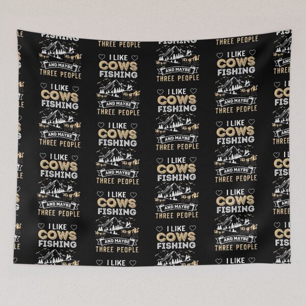 Item preview, Vintage yellow  I like Cows, Fishing and maybe three other people designed and sold by FarmsteadAcers.
