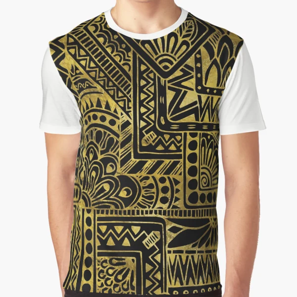 Cross Colours x Skate Nation Ghana Tribal Print Black T-Shirt