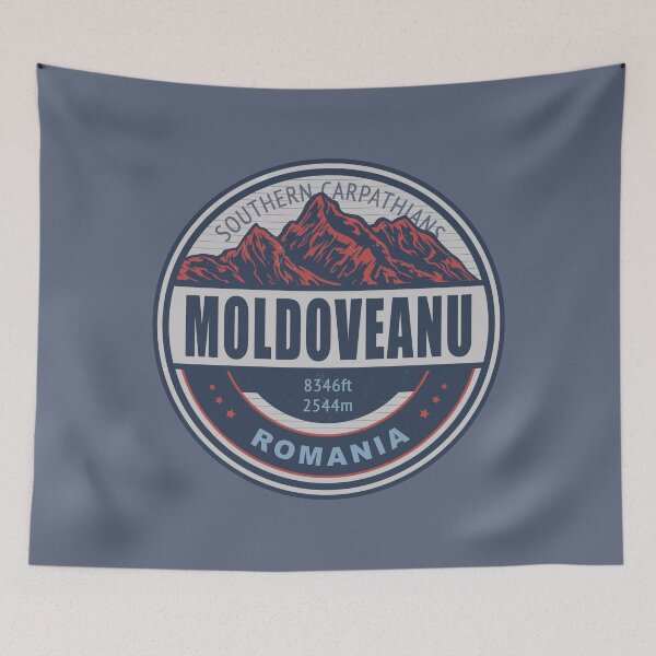 Item preview, Moldoveanu Peak Romania Vintage Mountain Hiking Design designed and sold by CynthiaGraphics.