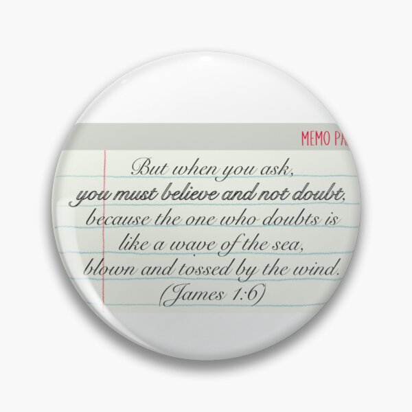 Artikelvorschau, Glaube, Aufkleber, Gebet, Christ, Bibelverse, Bibel, Christentum, Jesus Christus, Worte Gottes, Jakobus 1:6 entworfen und verkauft von SHiNStudio.