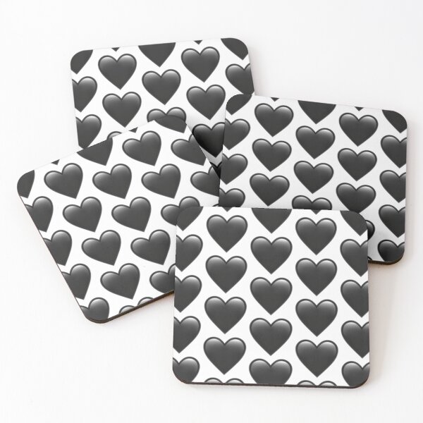 Item preview, Black Heart - iPhone iOS Apple Emoji designed and sold by KaomojiKitchen.