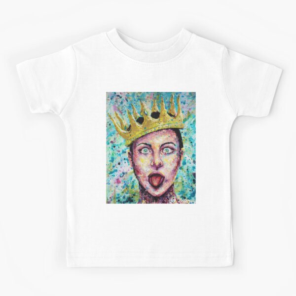 Portrait Artwork Princess with Crown Kids T-Shirt