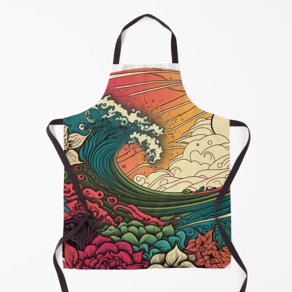 Item preview, Flores y olas hawaianas | Polinesio de la vendimia | Patrón de flores tropicales | Diseño polinesio | patrón hawaiano | Logotipo polinesio designed and sold by Synthetic-Intel.