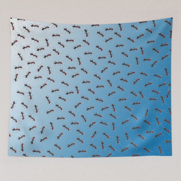 Item preview, "Dynamic Dance: Blue Swarm of Ants Pattern" designed and sold by A-Work-Of-Art.