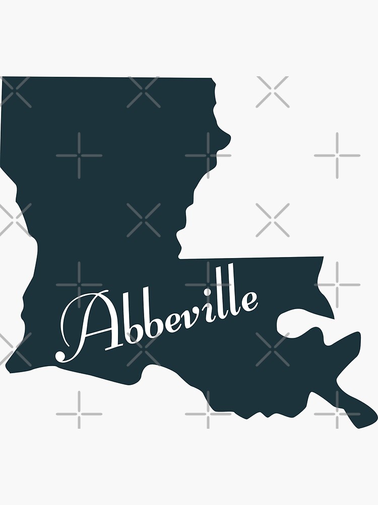"Abbeville Louisiana City State Design" Sticker for Sale by