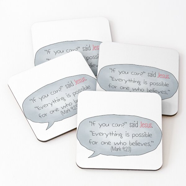 Item preview, Faith, Stickers, Prayer, Christian, Bible Verses, Bible, Christianity, Jesus Christ, Words of God, Mark 9:23 designed and sold by SHiNStudio.