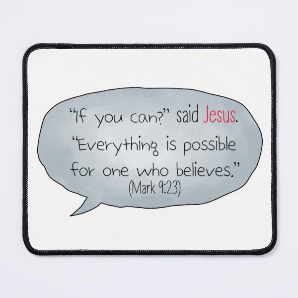 Item preview, Faith, Stickers, Prayer, Christian, Bible Verses, Bible, Christianity, Jesus Christ, Words of God, Mark 9:23 designed and sold by SHiNStudio.
