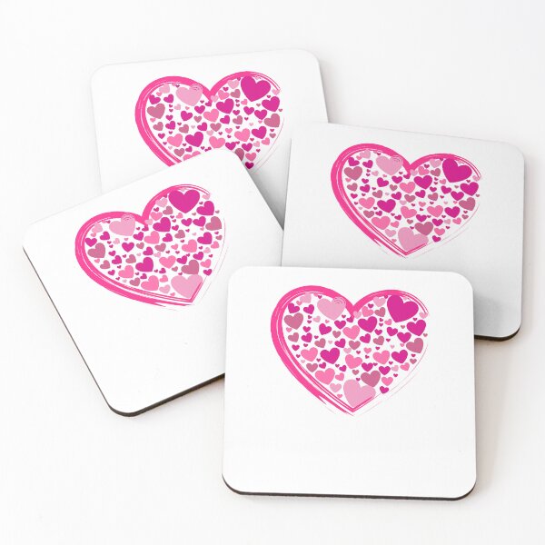 Item preview, Cute Pink Hearts in a Big PinkHeart designed and sold by Fitbys.