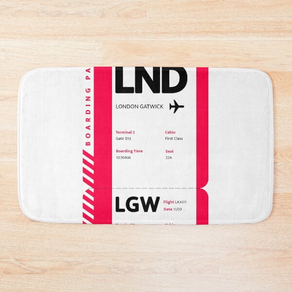 Item preview, London Gatwick Boarding Pass Red designed and sold by luckykobi.