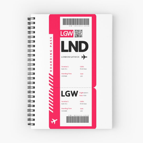 Item preview, London Gatwick Boarding Pass Red designed and sold by luckykobi.