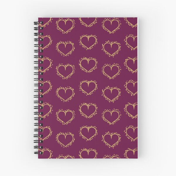 Item preview, Sparkling Gold and Tyrian Purple - Pretty Hearts Pattern designed and sold by Daniel Bevis Design.