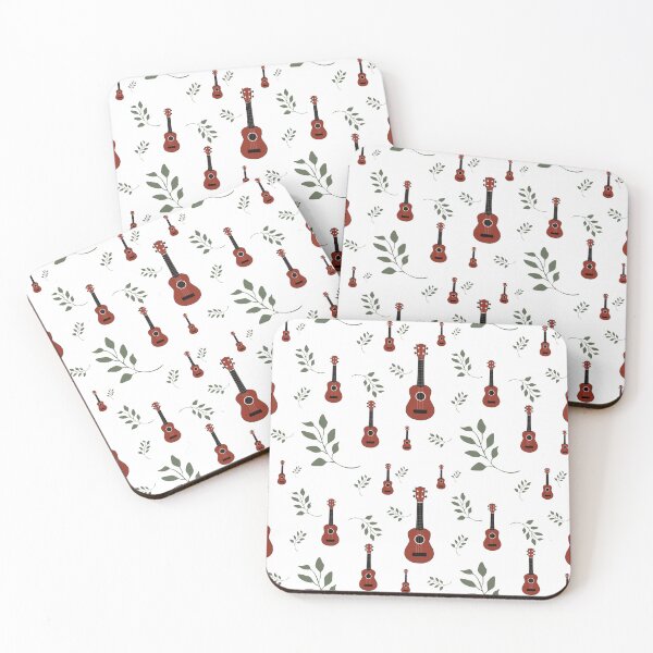 Item preview, Ukulele pattern with leaves - ukulele designed and sold by piesdesignart.
